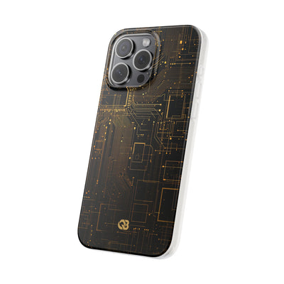 Gold Lite Phone Case for iPhone - Amber Core Mainframe