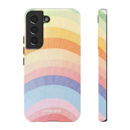 Pastell Regenbogen Bänder Samsung S22 Case - Tough