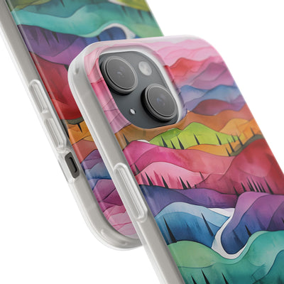 Fluid Rainbow Ridge · Soft Hoesje voor iPhone