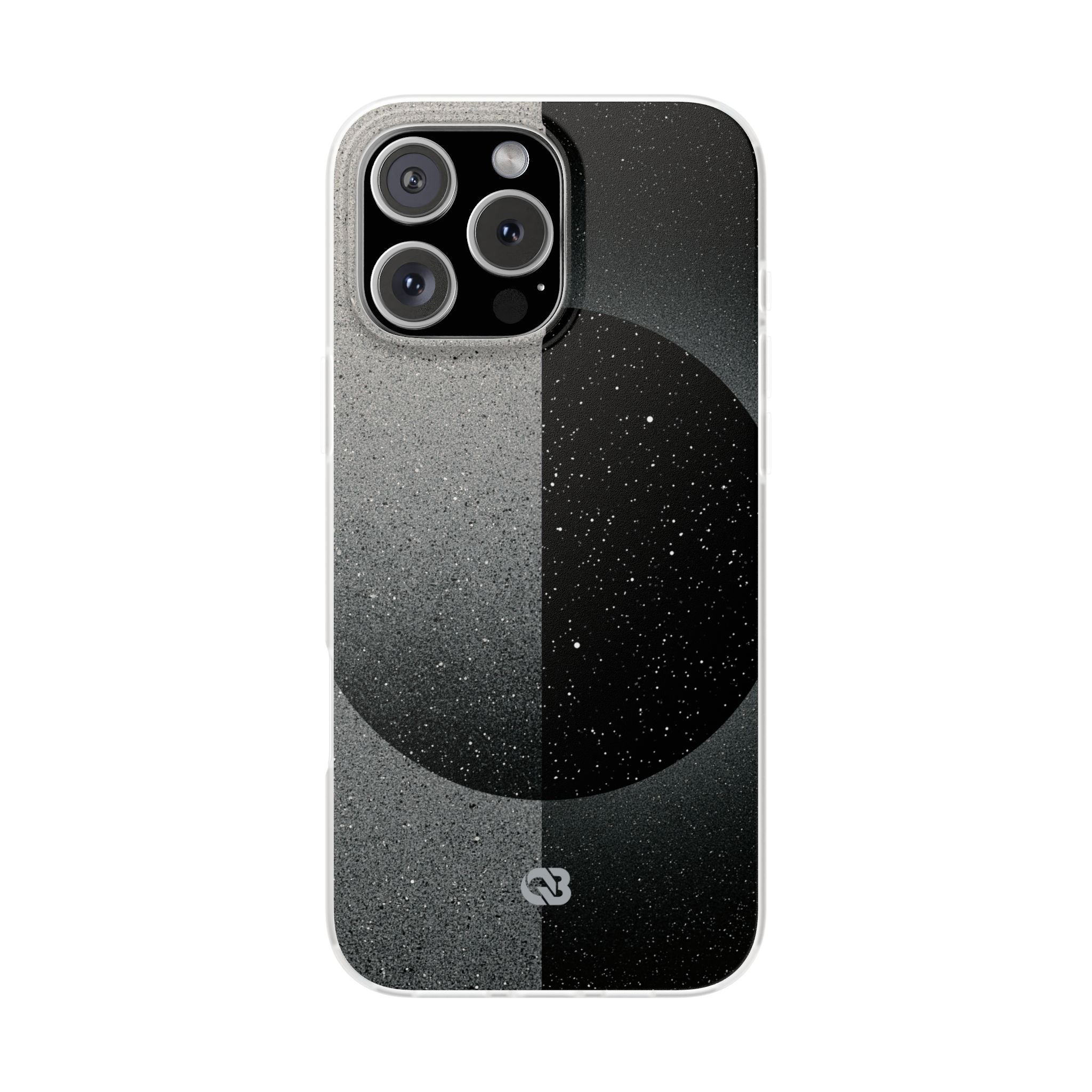 Black Lite Phone Case for iPhone - Lunar Static Orbit