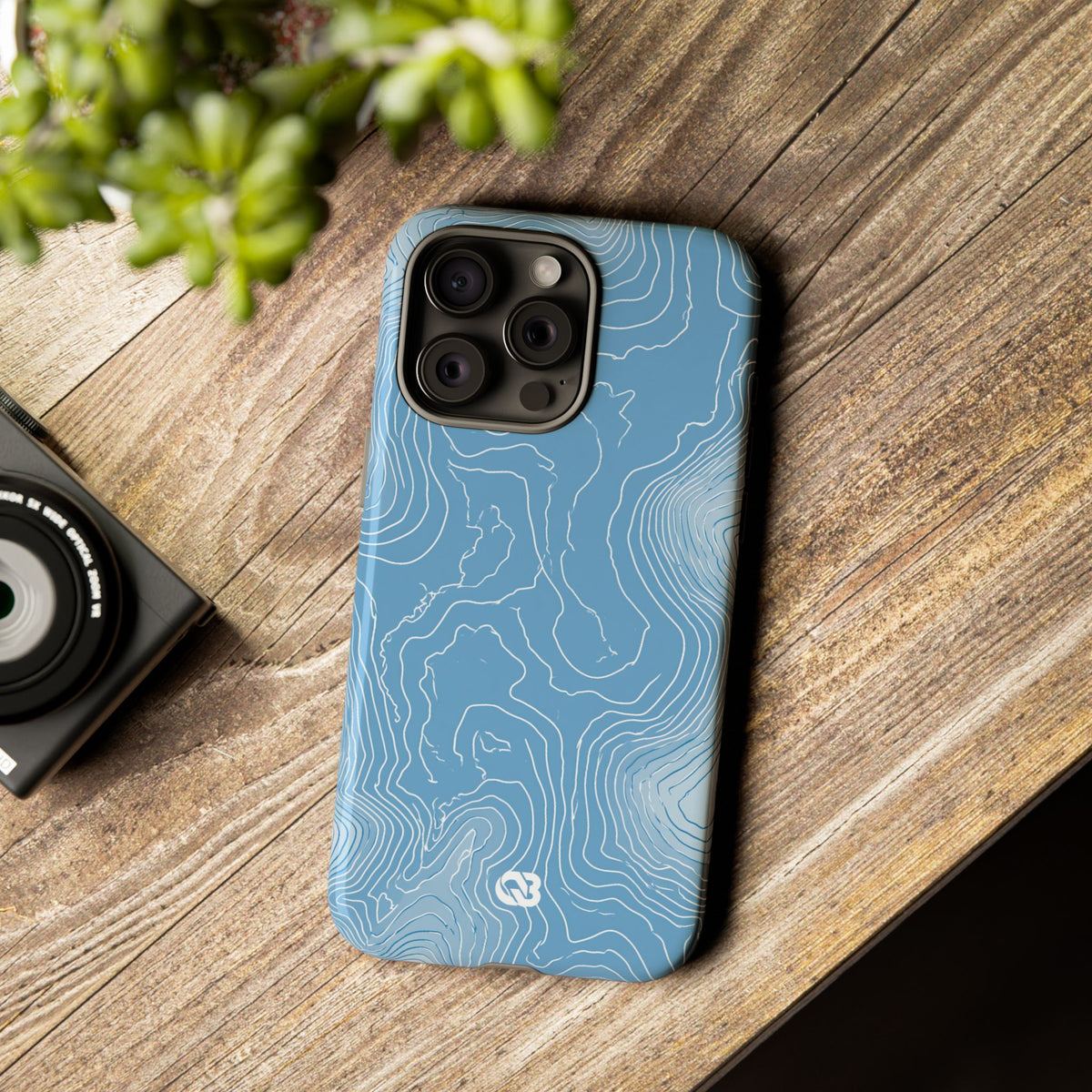 Glacial Basin Topo · Tough Phone Case for iPhone · Blue