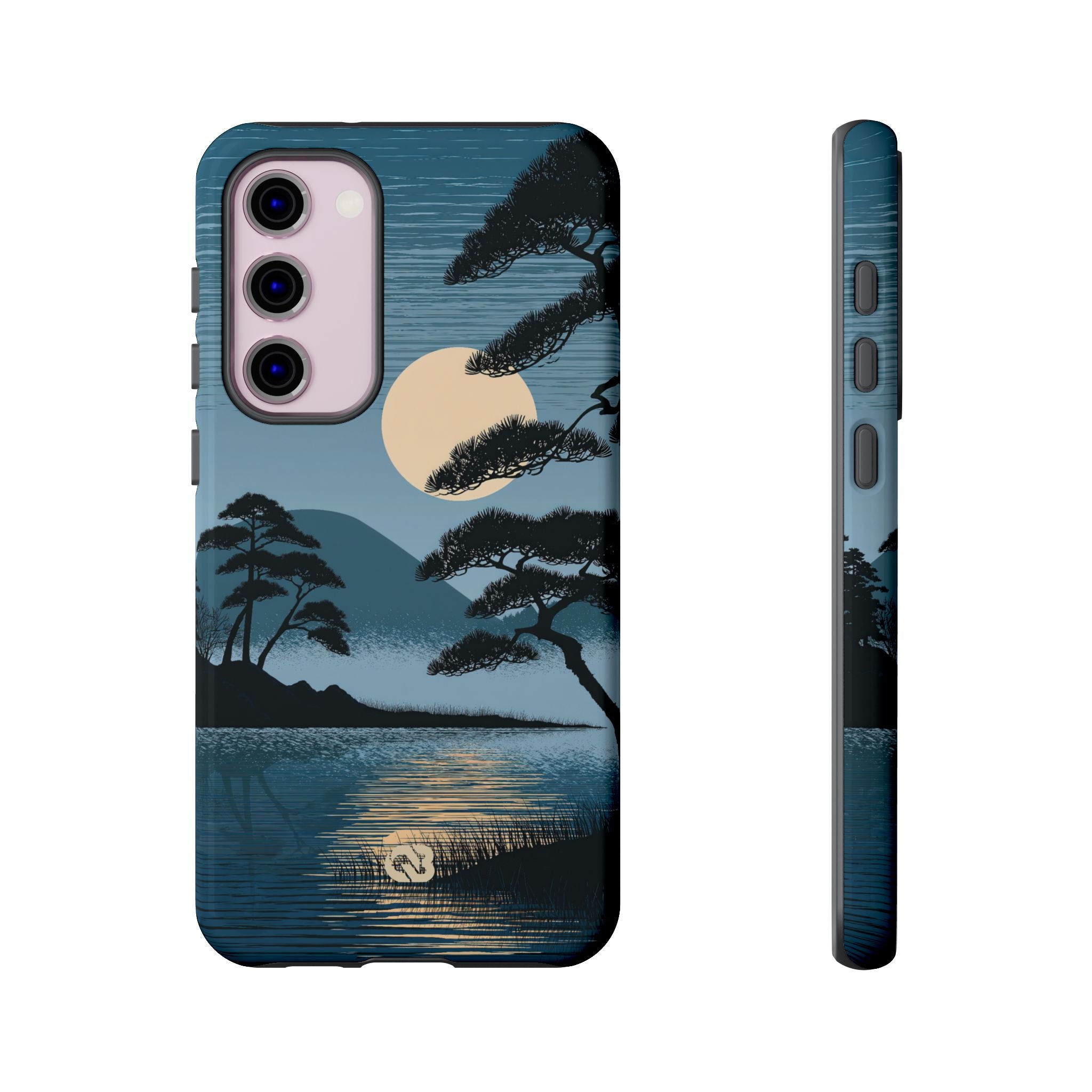 Blue Tough Phone Case for Samsung - Midnight Kyoto Pine