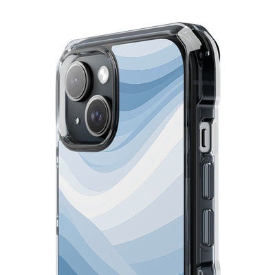 Glacial Contour · Clear Impact Magnetic Phone Case for iPhone · Blue
