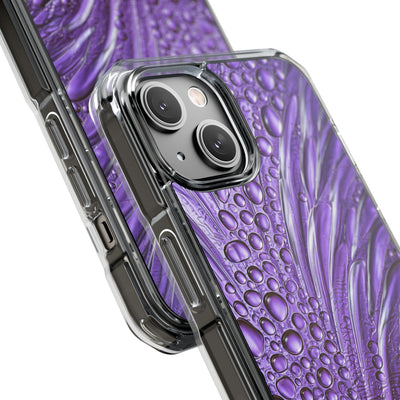 Violet Liquid Gel · Clear Impact Magnetic Phone Case for iPhone · Purple
