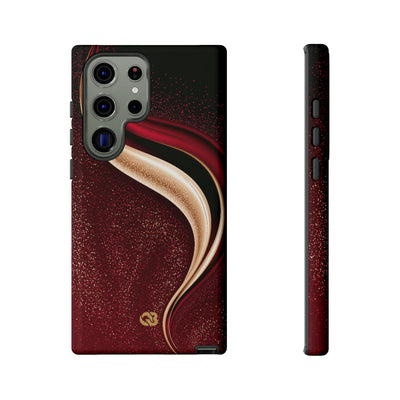 Gilded Crimson Flow · Tough Phone Case for Samsung · Red