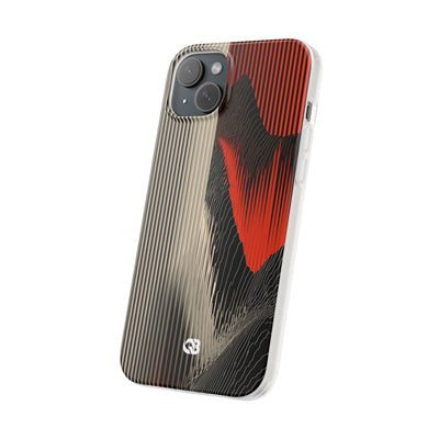 Red Lite Phone Case for iPhone - Crimson Pulse Topo