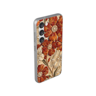 Carnelian Pearl Bloom · Lite Phone Case for Samsung · Orange