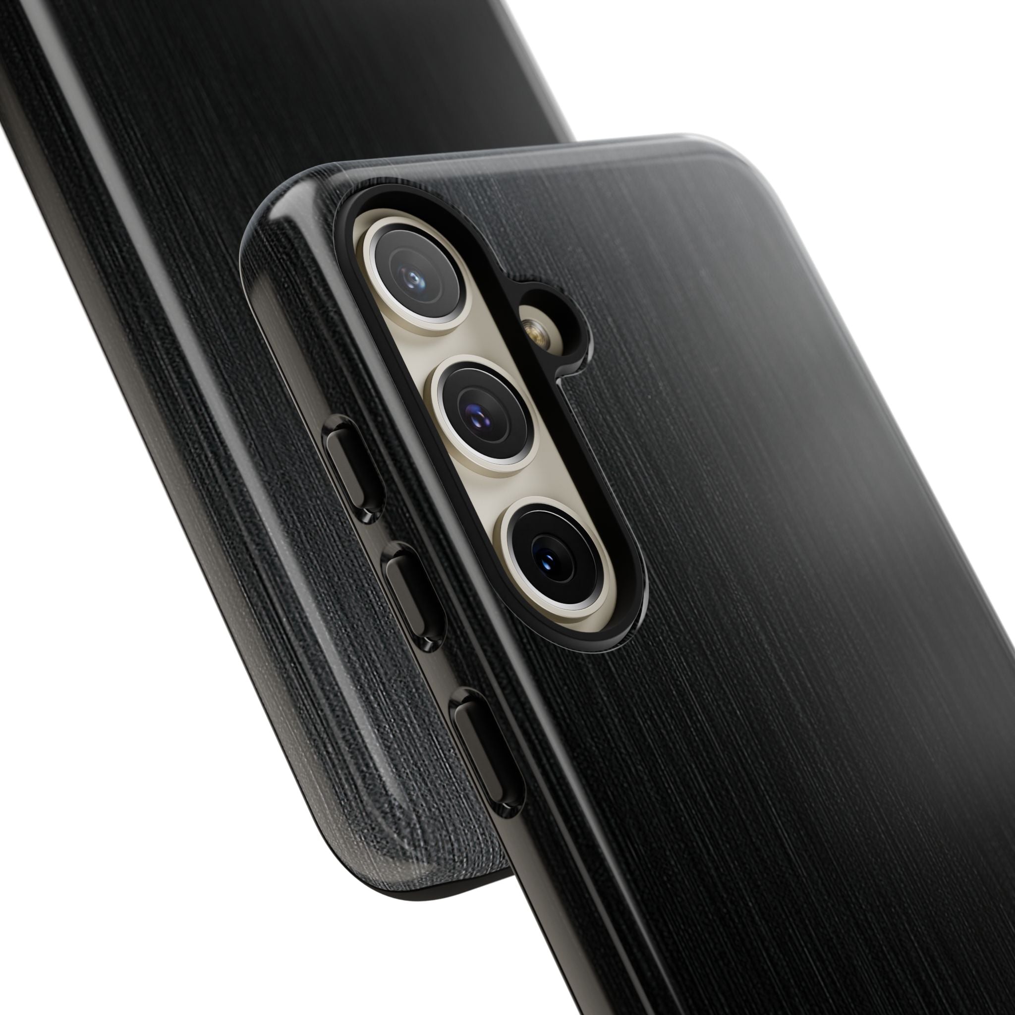 Black Tough Phone Case for Samsung - Brushed Obsidian Slate