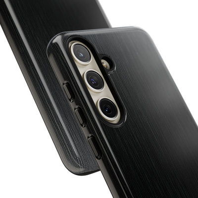 Black Tough Phone Case for Samsung - Brushed Obsidian Slate