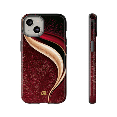 Gilded Crimson Flow · Tough Phone Case for iPhone · Red