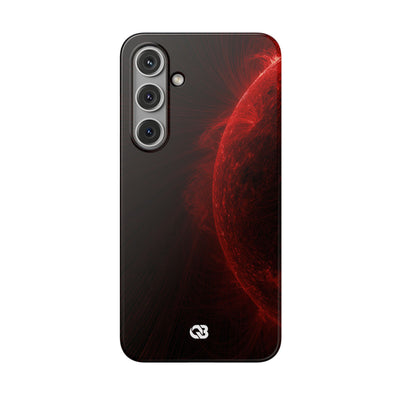 Red Lite Phone Case for Samsung - Solar Crimson Flare