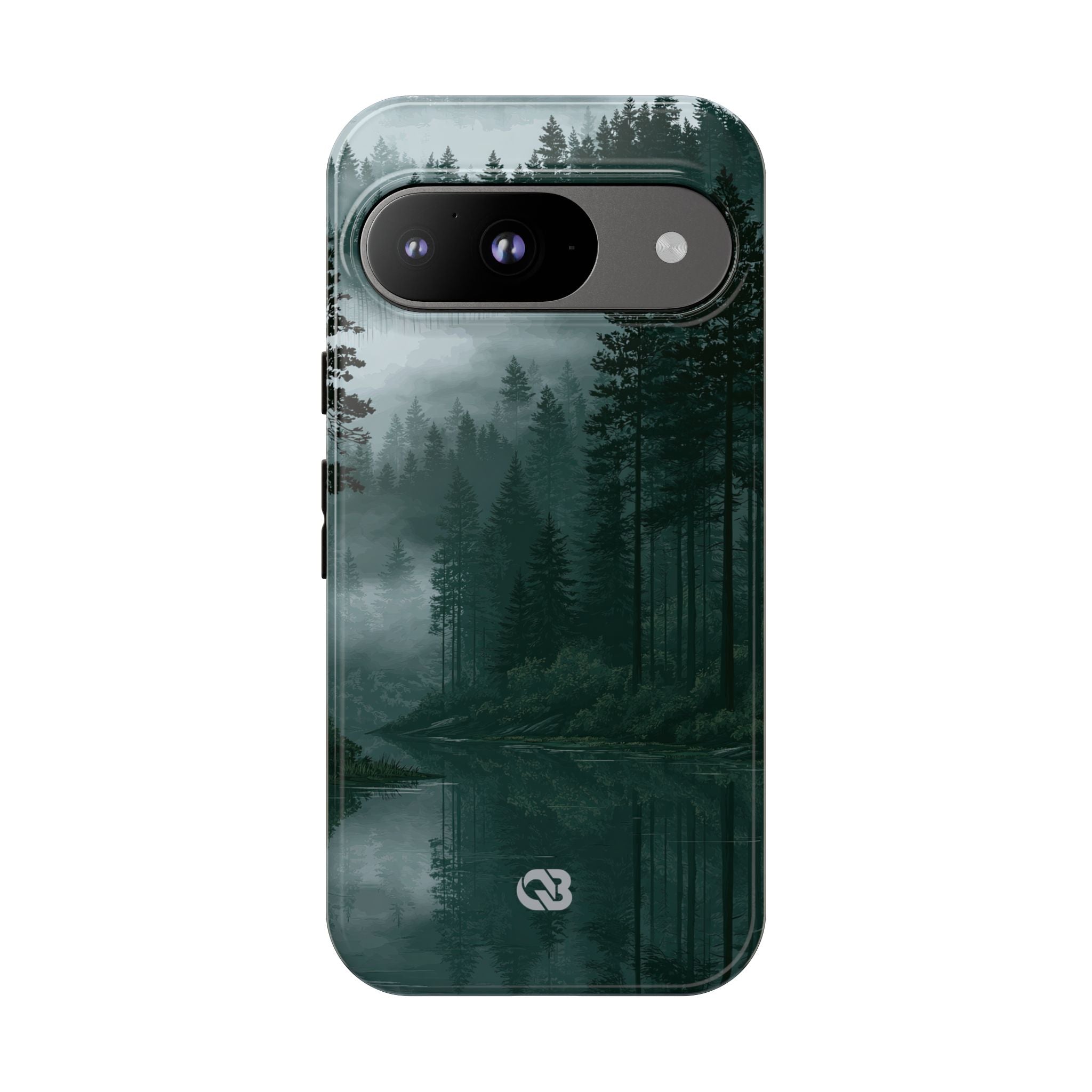 Green Tough Phone Case for Google Pixel - Misty Evergreen Mirror