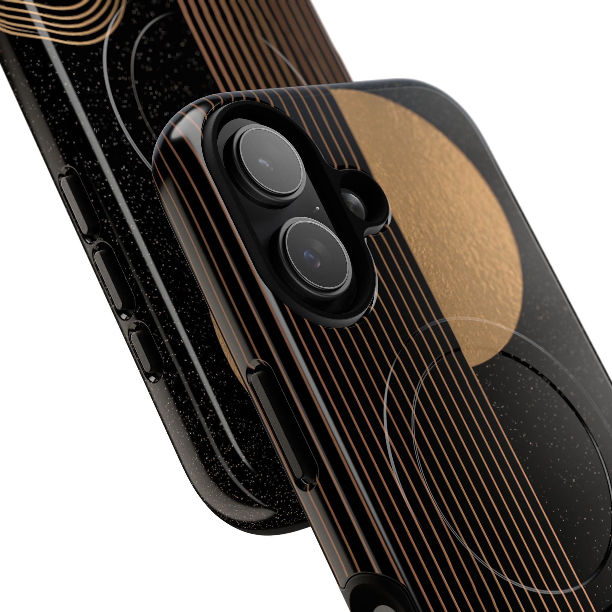 Gold Tough 2.0 Magsafe Phone Case for iPhone - Gilded Obsidian Dunes