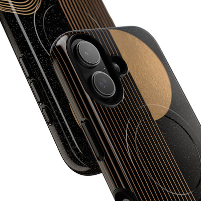 Gold Tough 2.0 Magsafe Phone Case for iPhone - Gilded Obsidian Dunes