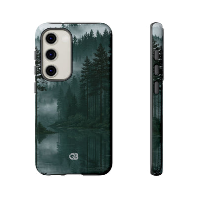 Green Tough Phone Case for Samsung - Misty Evergreen Mirror