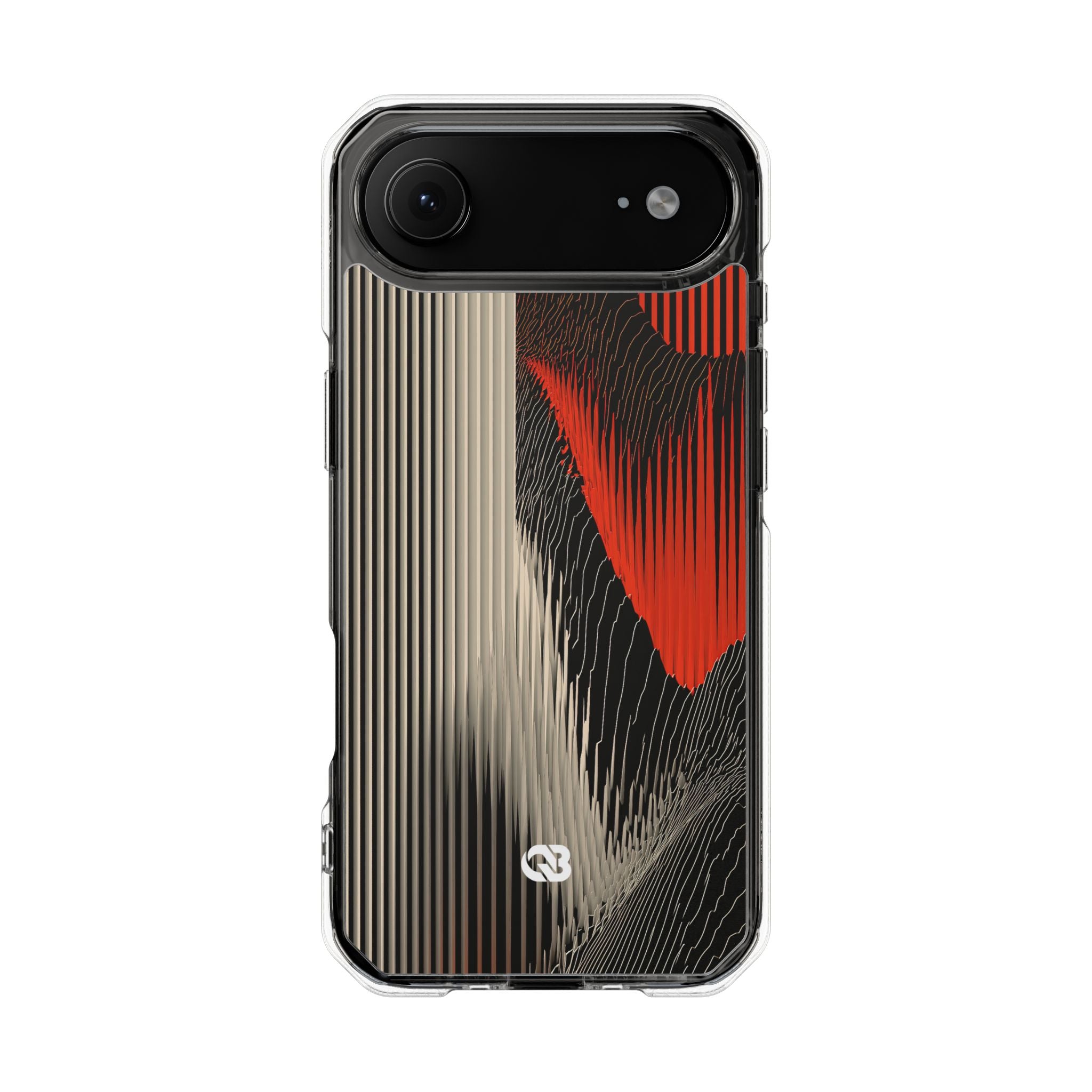 Red Impact MagSafe Phone Case for iPhone - Crimson Pulse Topo
