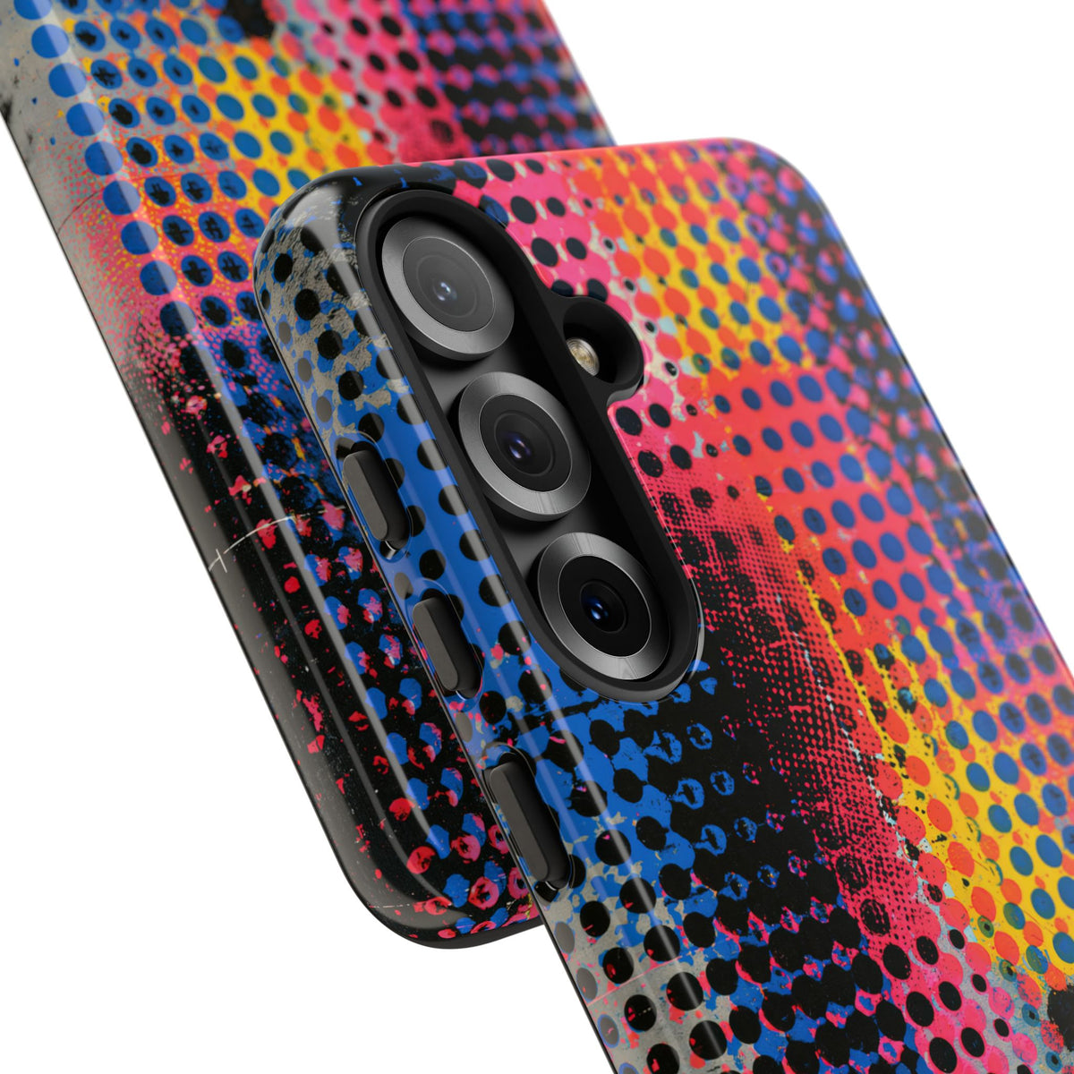 Chromatic Halftone Grid · Tough Phone Case for Samsung · Blue