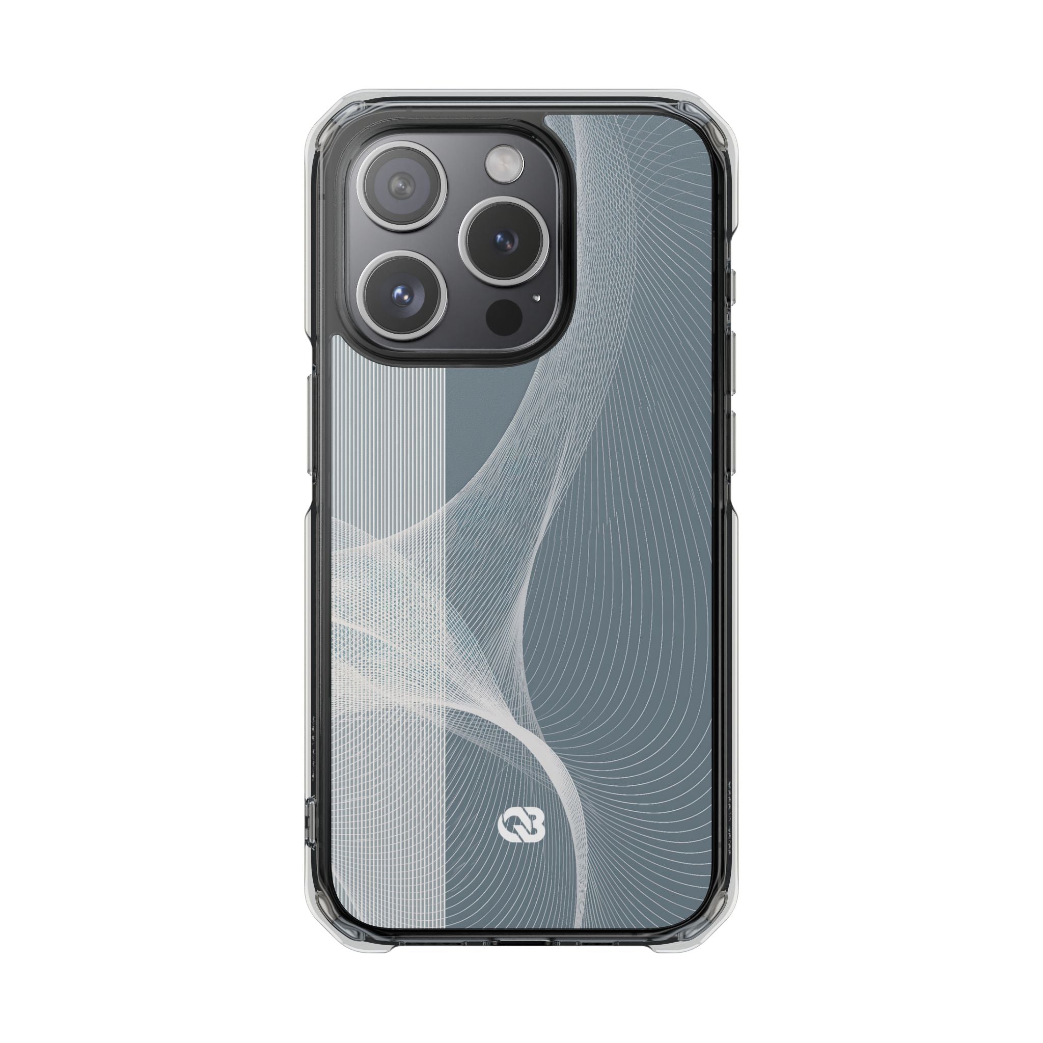 Grey Impact MagSafe Phone Case for iPhone - Slate Mesh Horizon