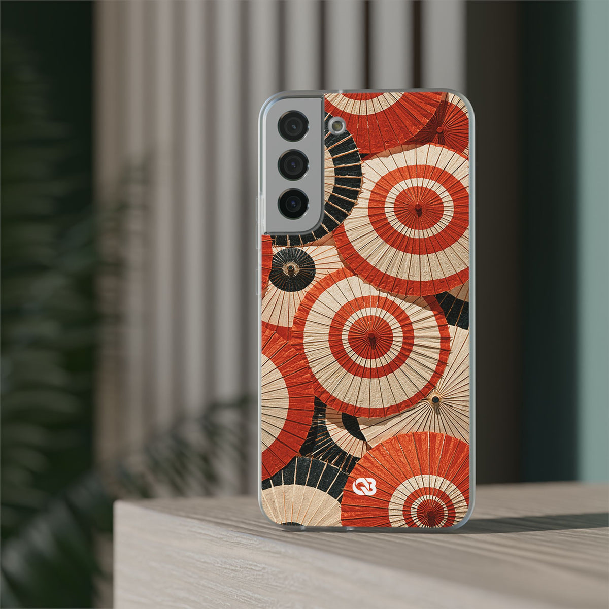 Vermilion Wagasa Motif · Lite Phone Case for Samsung · Red