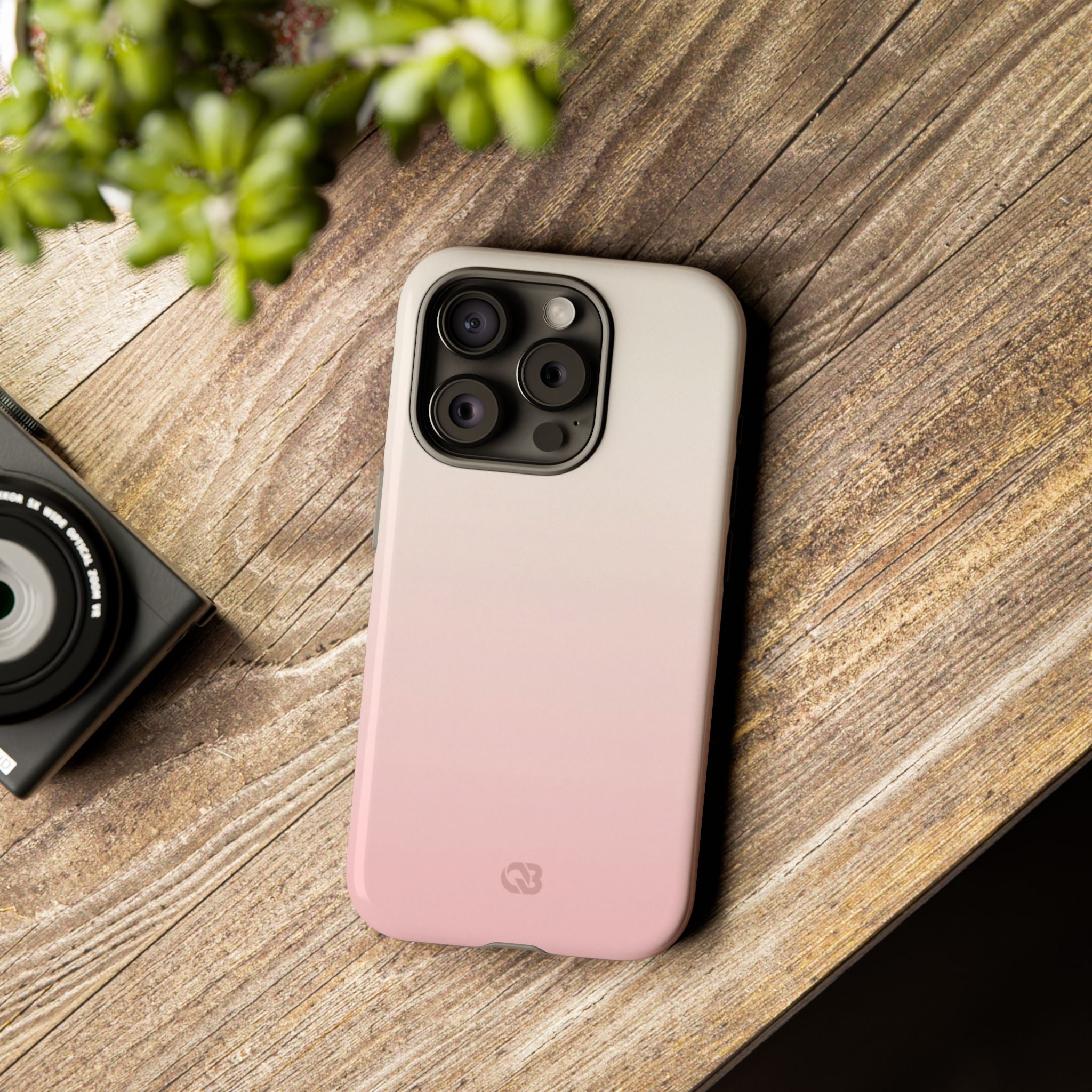 Pink Tough Phone Case for iPhone - Frosted Blush Horizon