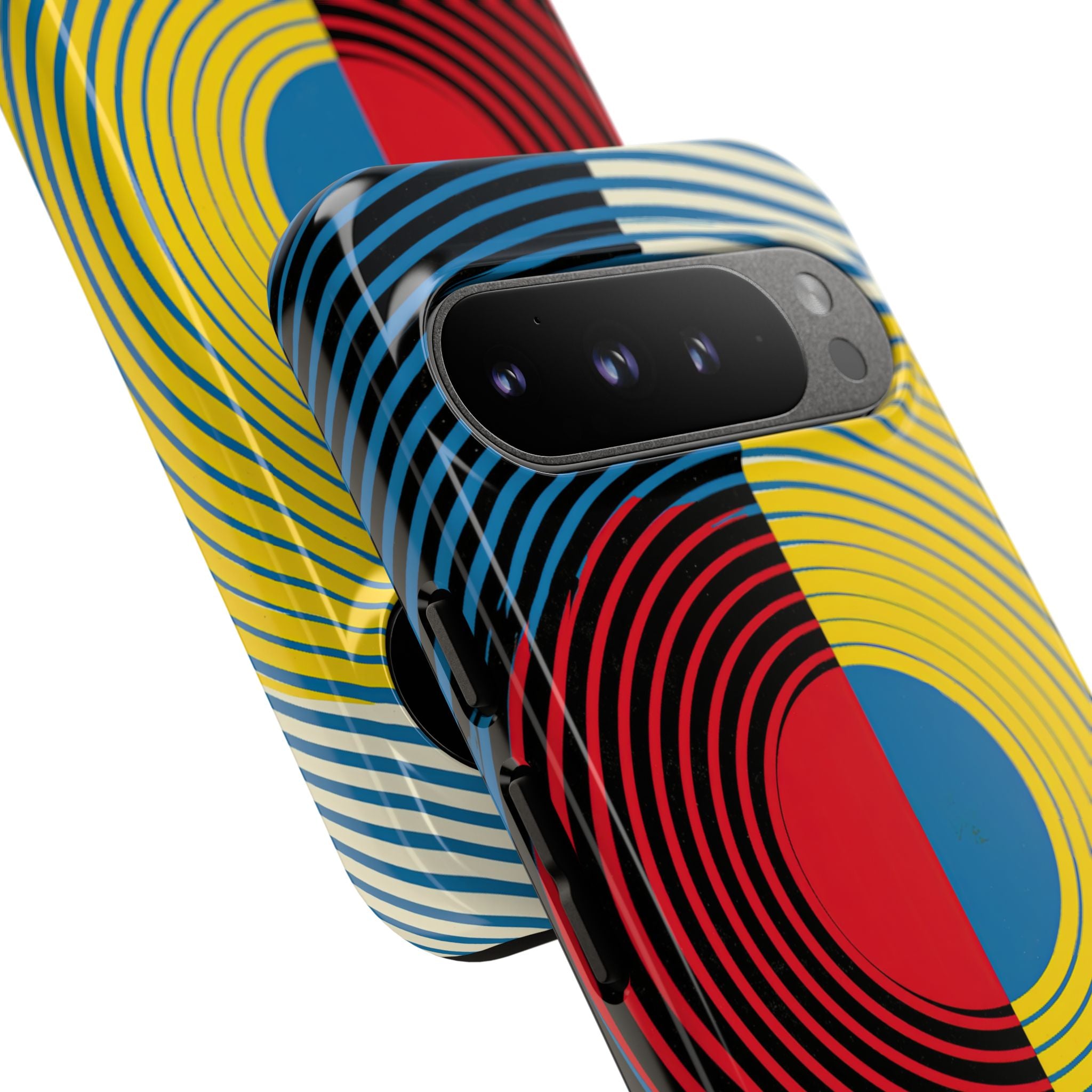 Blue Tough Phone Case for Google Pixel - Primary Circuit Orbit