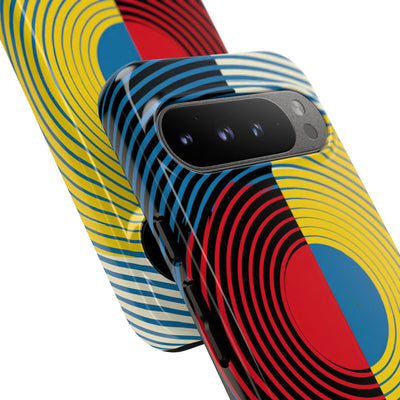 Blue Tough Phone Case for Google Pixel - Primary Circuit Orbit