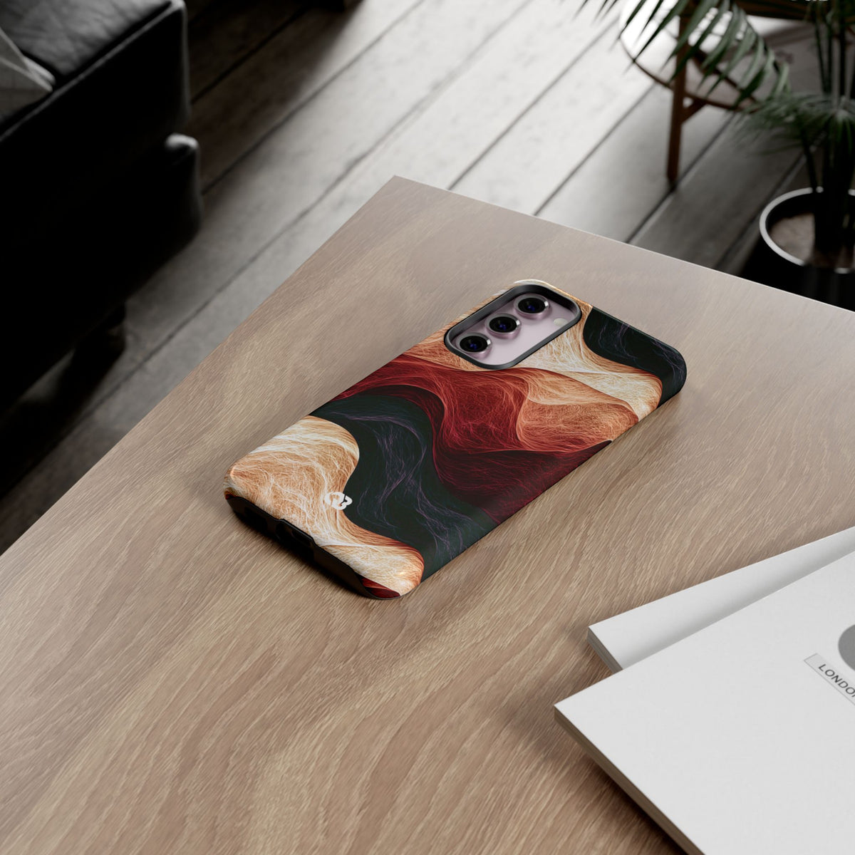 Ember Wave Dispersion · Tough Phone Case for Samsung · Red