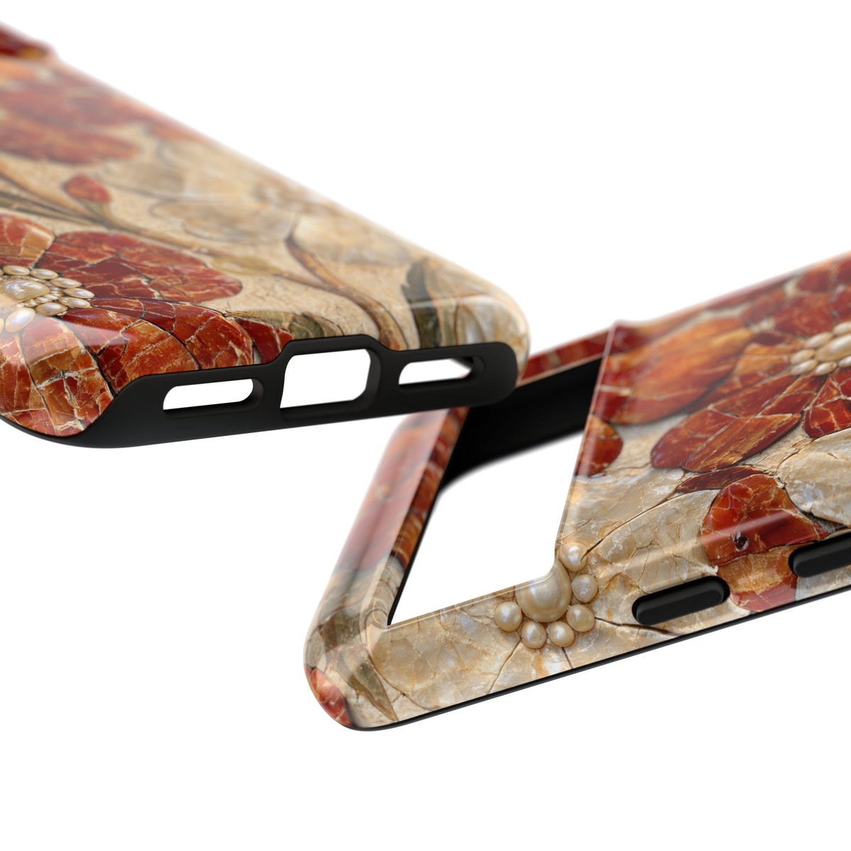 Carnelian Pearl Bloom · Tough Phone Case for Pixel ·  Orange