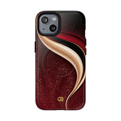 Gilded Crimson Flow · Tough 2.0 Magnetic Phone Case for iPhone · Red