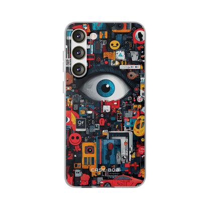 Digitaalinen silmä sininen Samsung S23 Plus -pehmeä suojakotelo