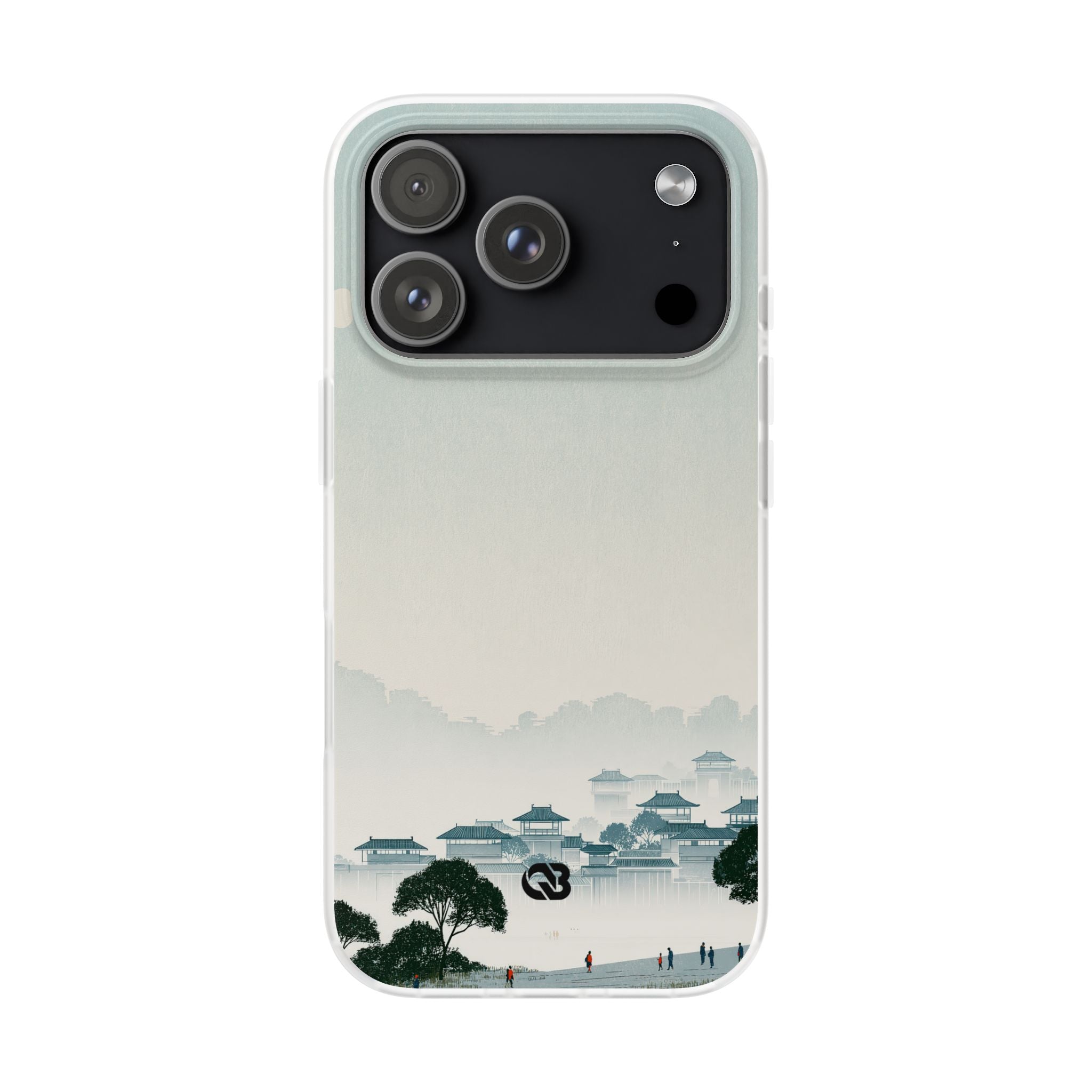 Blue Lite Phone Case for iPhone - Mist Valley Pagoda