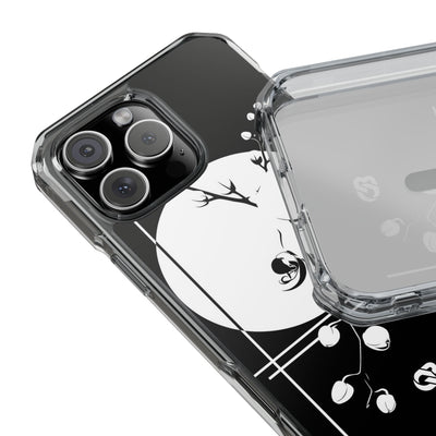 Black Impact MagSafe Phone Case for iPhone - Lunar Orchid Grid
