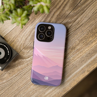 Purple Tough Phone Case for iPhone - Lavender Alpine Dawn