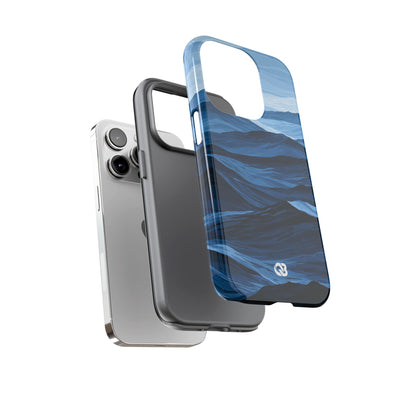 Blue Tough Phone Case for iPhone - Cobalt Ridge Tides