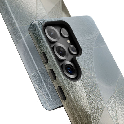 Silver Tough Phone Case for Samsung - Frosted Silver Mosaic