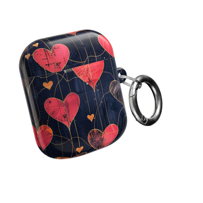 Textured Heart Grid - AirPods Case