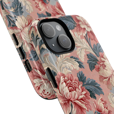 Blush Peony Jacquard · Tough 2.0 Magnetic Phone Case for iPhone · Pink