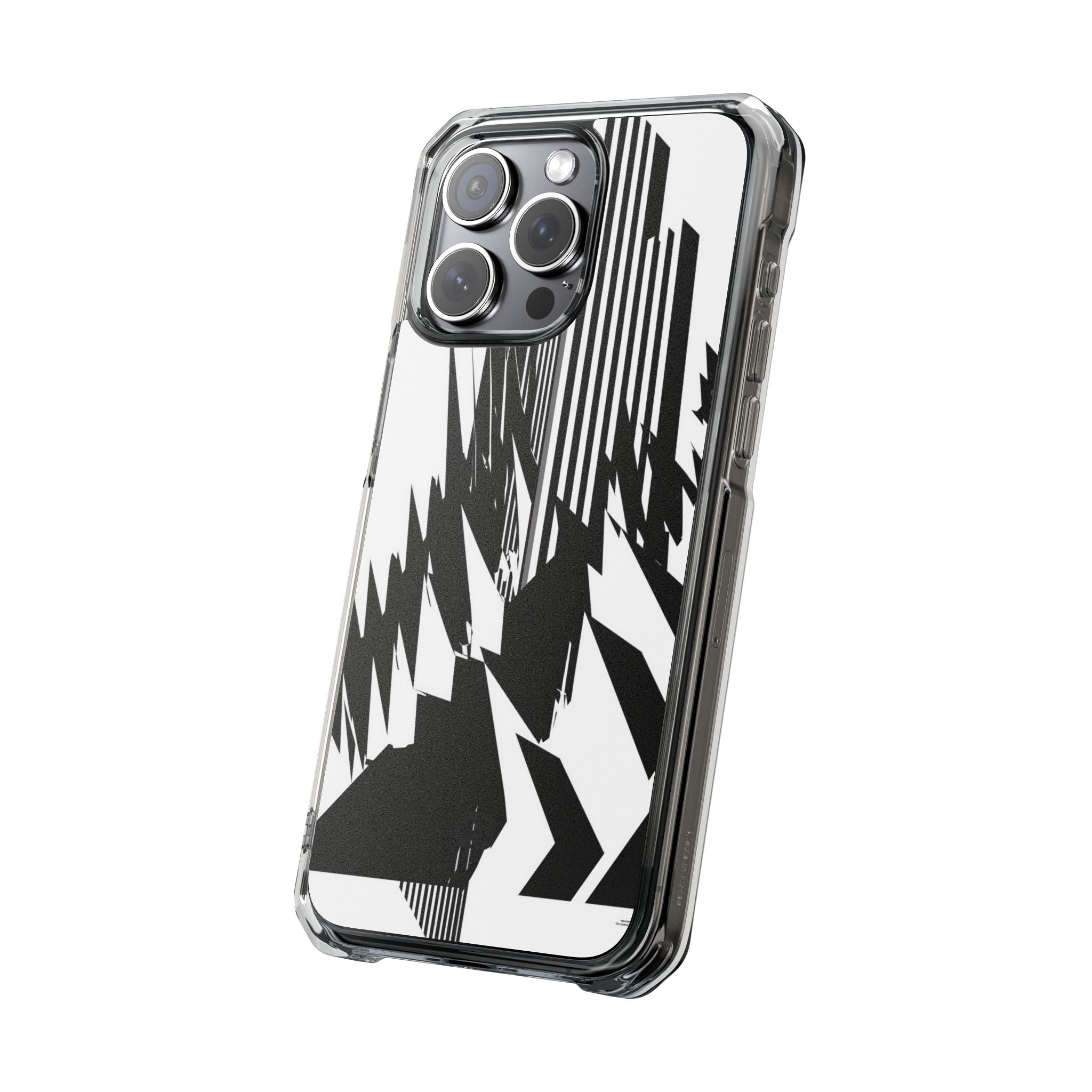 White Impact MagSafe Phone Case for iPhone - Shattered Vector Spire