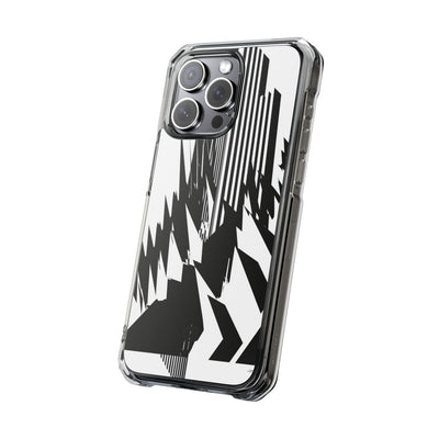 White Impact MagSafe Phone Case for iPhone - Shattered Vector Spire