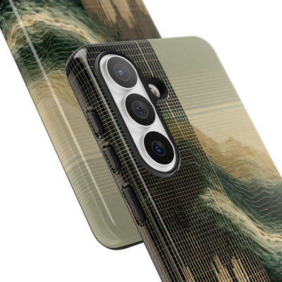 Beige Tough Phone Case for Samsung - Veridian Data Ridge