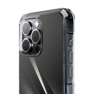 Obsidian Ridge · Clear Impact Magnetic Phone Case for iPhone ·  Black