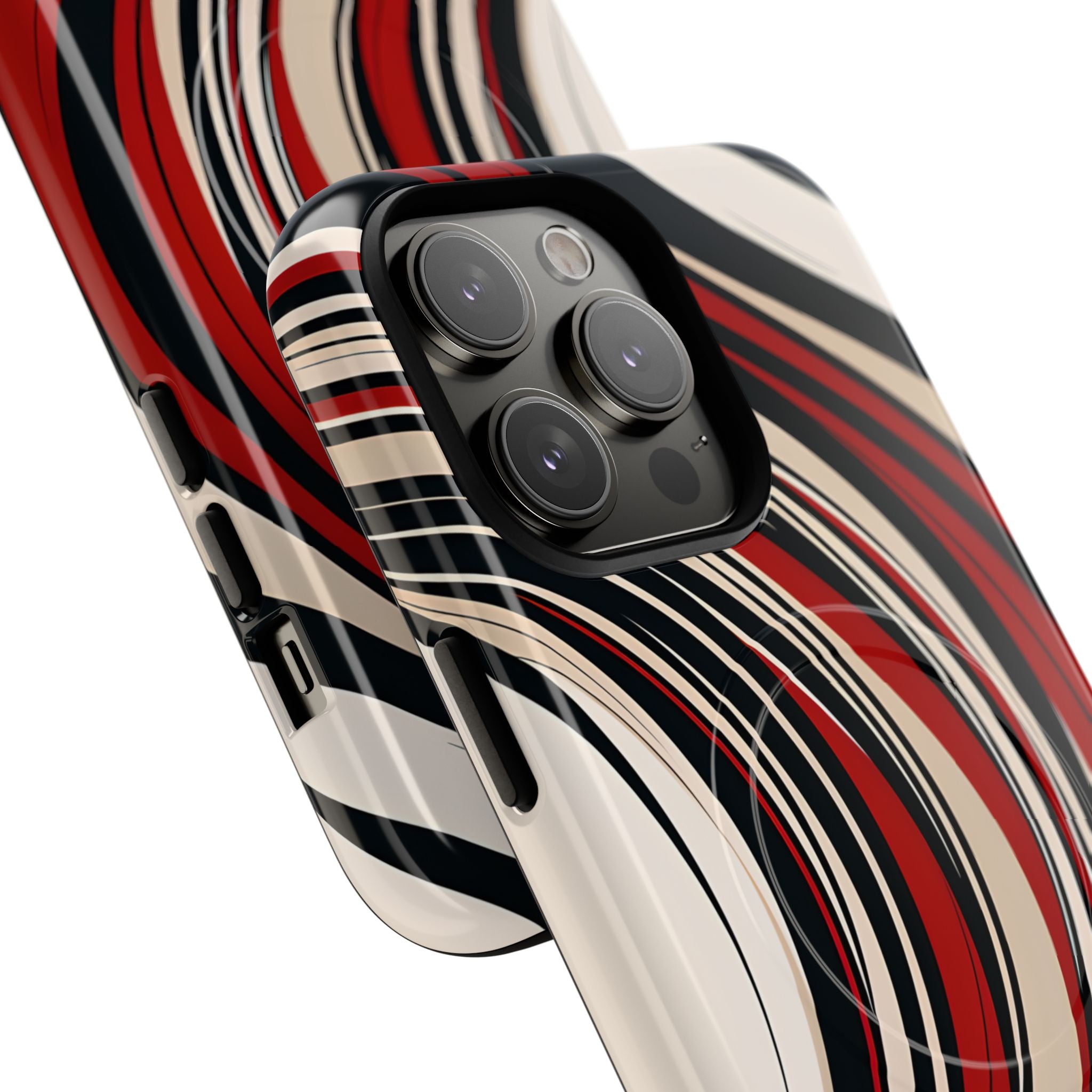 Crimson Flow Waves · Tough+ Magsafe