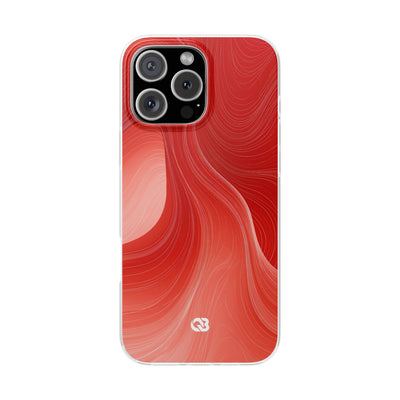 Red Lite Phone Case for iPhone - Crimson Silk Strands