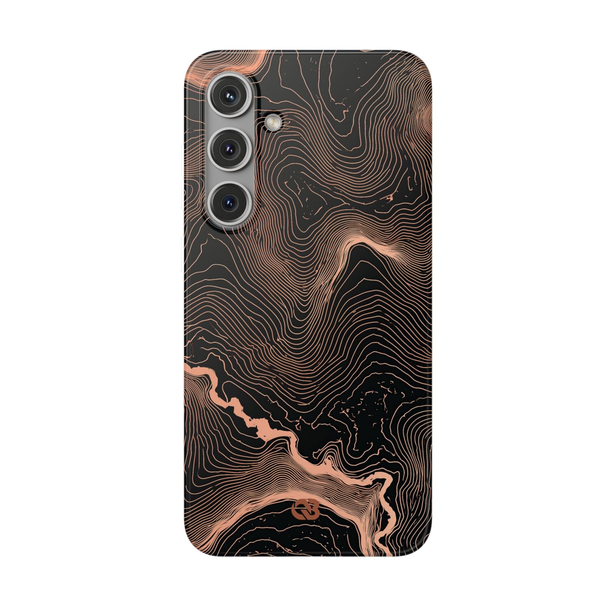 Orange Lite Phone Case for Samsung - Salmon Ridge Topo