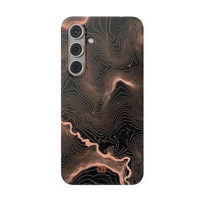 Orange Lite Phone Case for Samsung - Salmon Ridge Topo