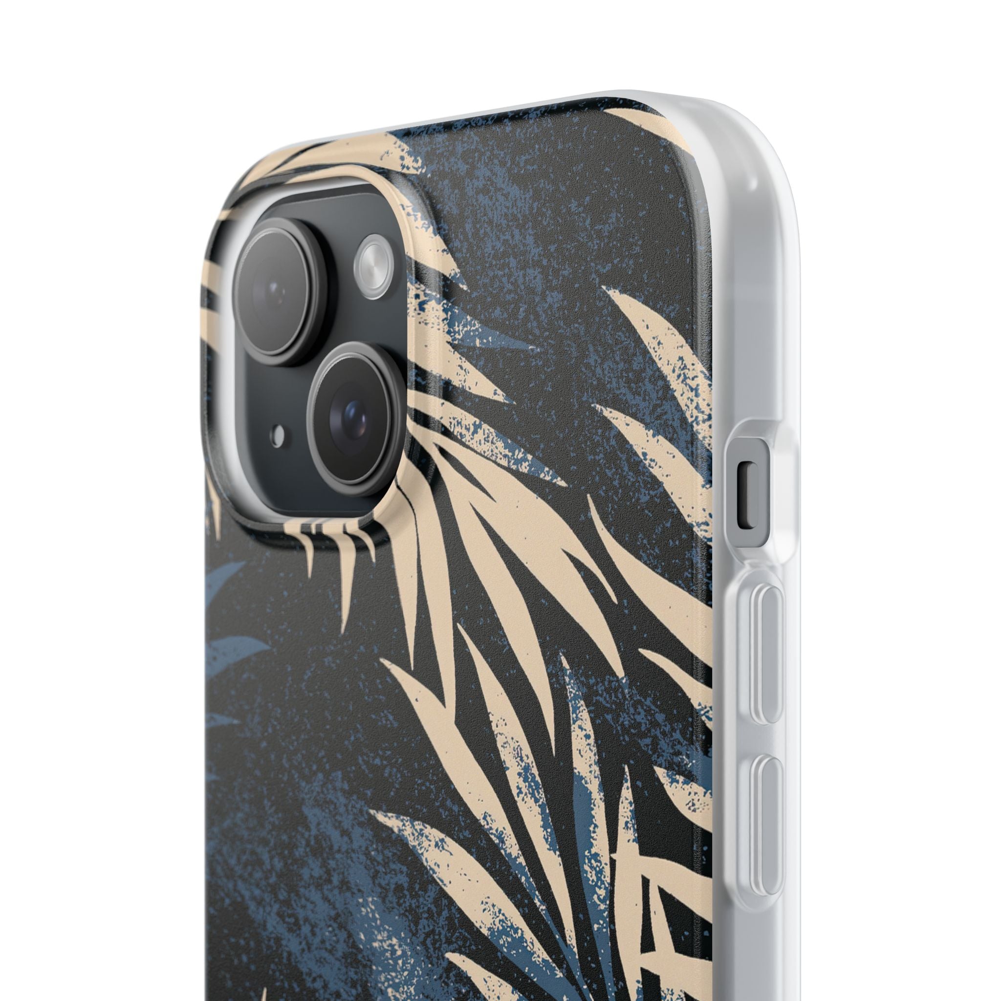 Blue Lite Phone Case for iPhone - Midnight Indigo Palm