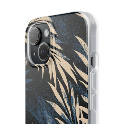 Blue Lite Phone Case for iPhone - Midnight Indigo Palm