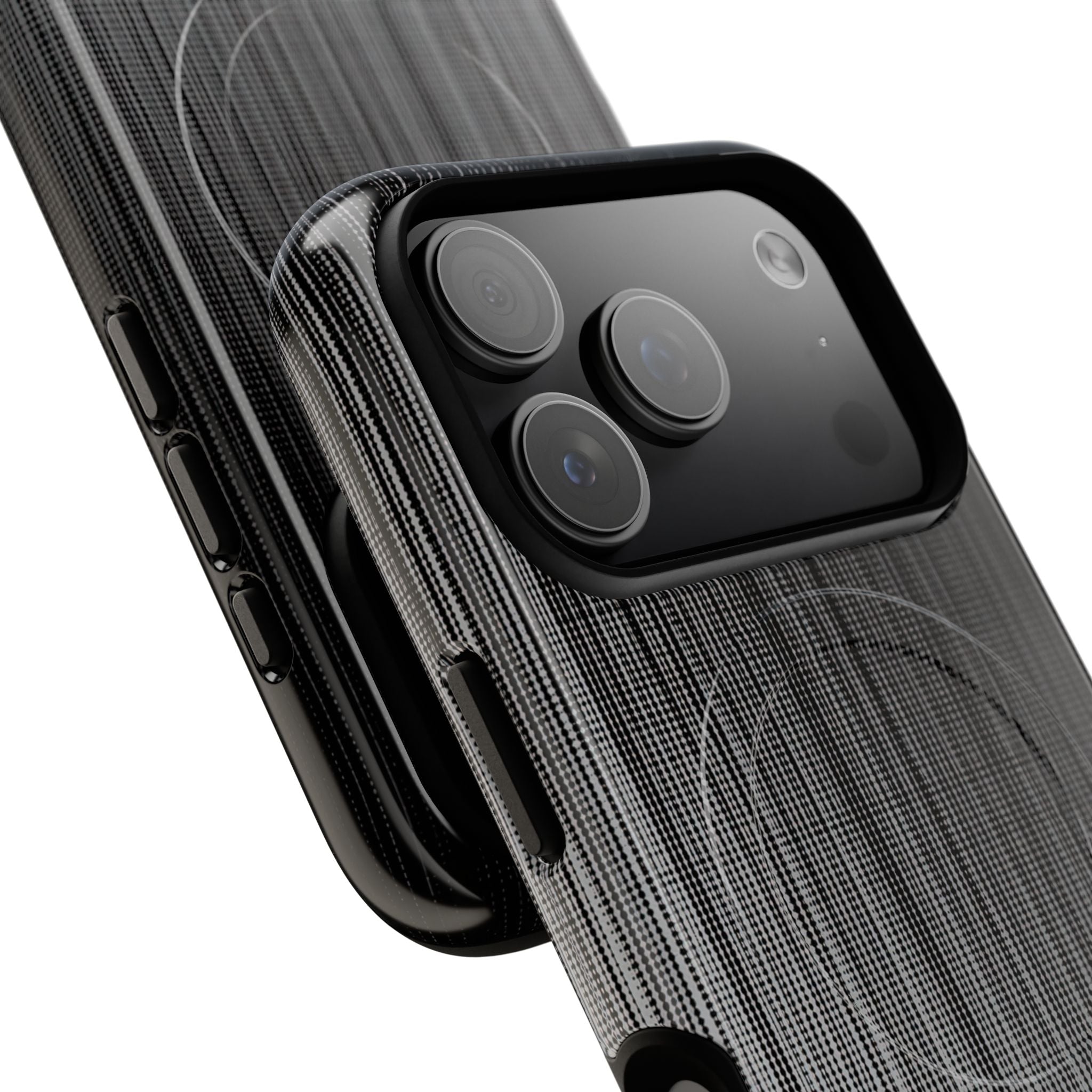 Grey Tough 2.0 Magsafe Phone Case for iPhone - Static Vertical Dither
