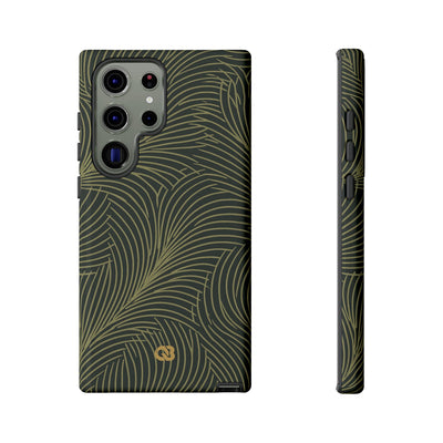 Green Tough Phone Case for Samsung - Dark Olive Plume