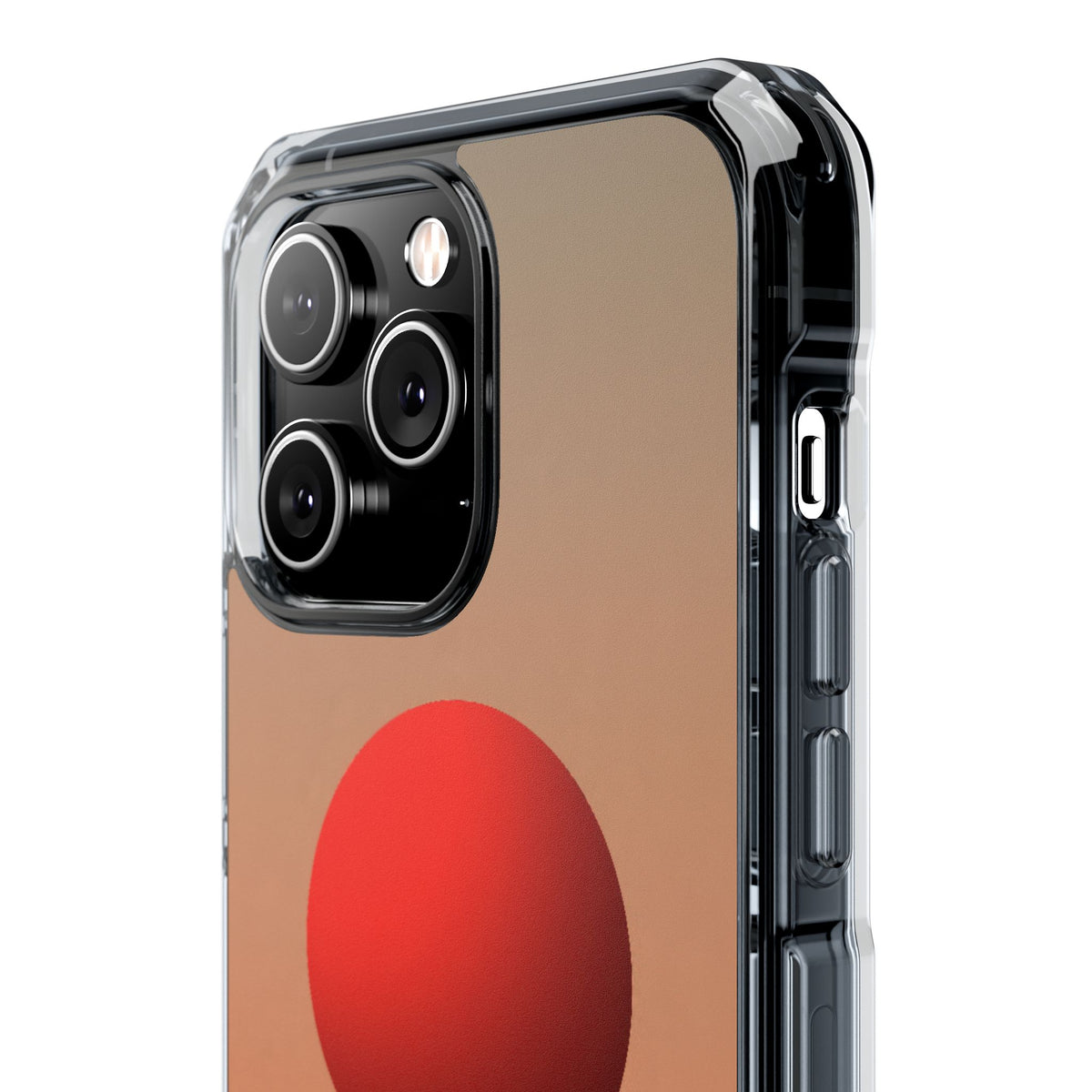 Crimson Sol Ridge · Clear Impact Magnetic Phone Case for iPhone · Red